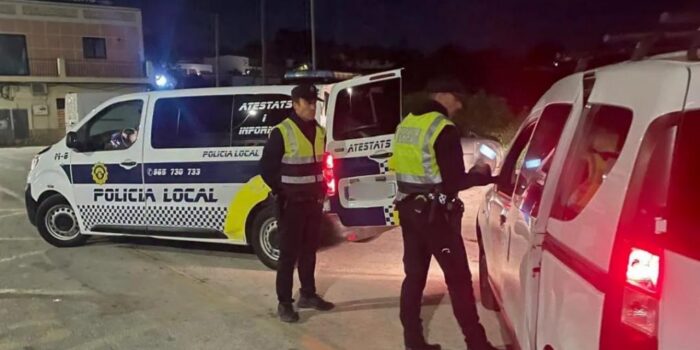 controles de alcohol y drogas en Benissa
